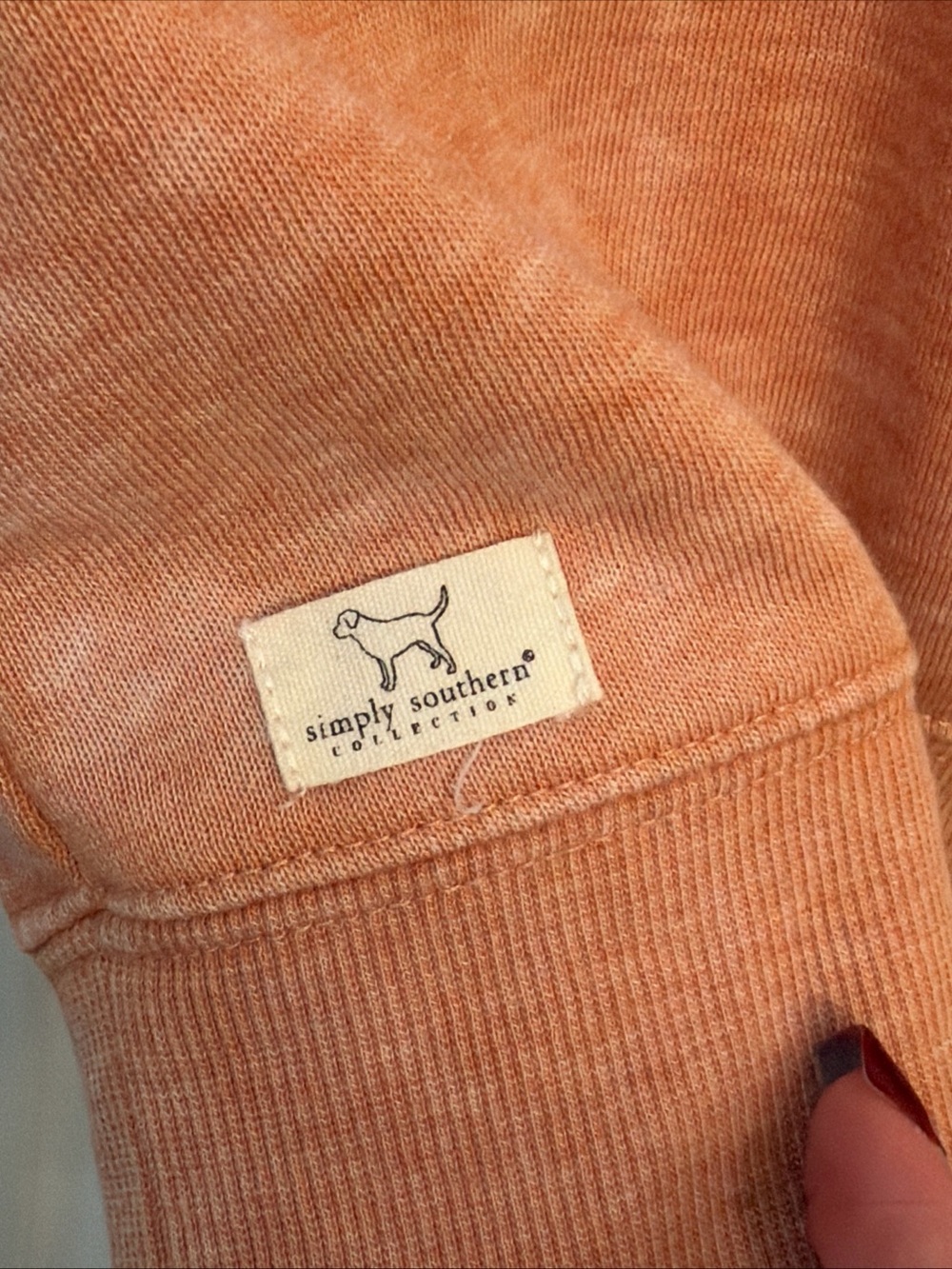 Simply Southern Peach Crewneck Sweatshirt - Picture 3 of 7